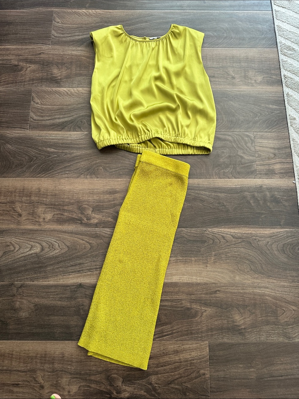 Calvin Klein Yellow Pencil Skirt